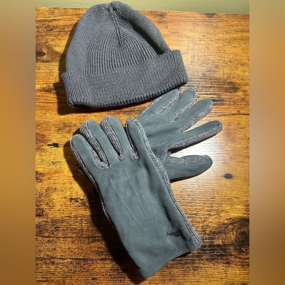 NIB Tommy Bahama Suede Glove & Merino Blend Hat‎ Box Set - Picture 2 of 6